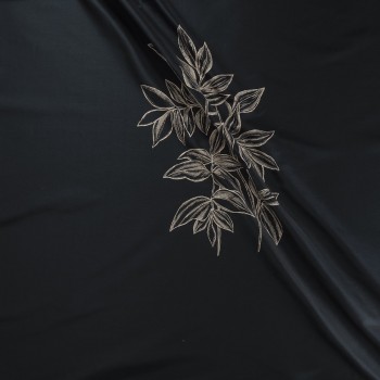Black mikado panno127cmjacquard
